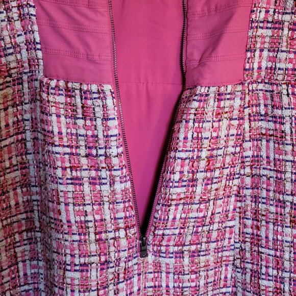 Pink Woven Vintage Inspired Mini Dress - Picture 4 of 11